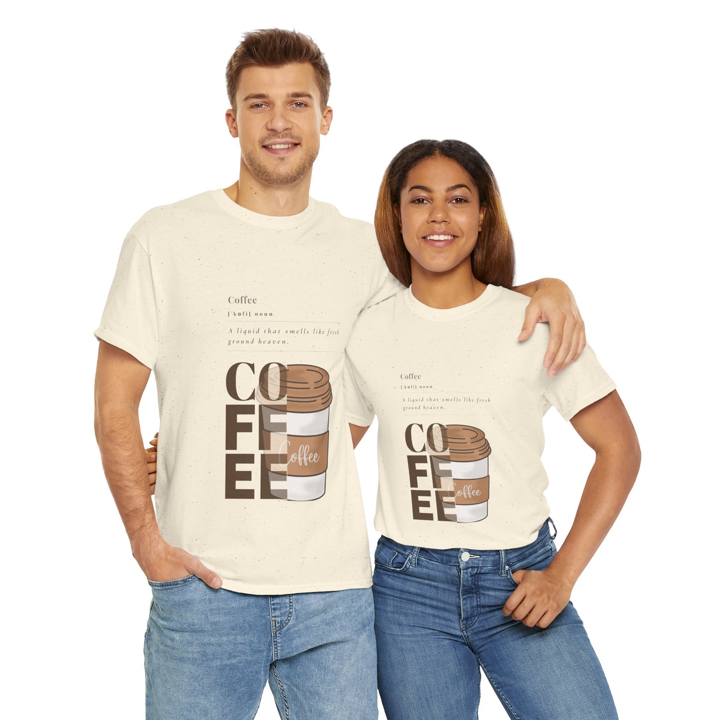 Fresh Brew Vibes Cotton T-Shirt – Casual Coffee Lovers Graphic Tee, Everyday Comfort, Barista Gift - Wolf Aura Co