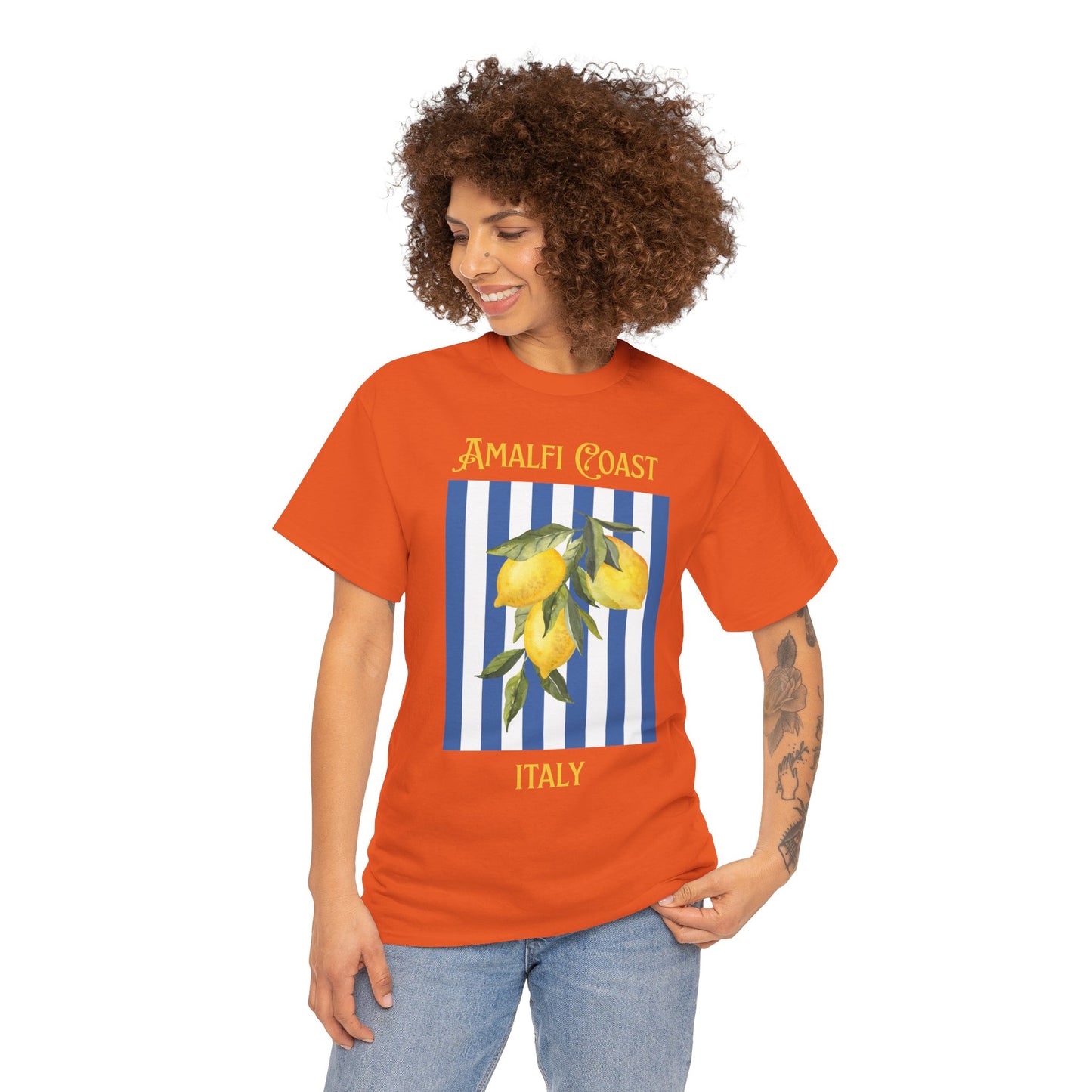Unisex Amalfi Coast T-Shirt – Casual Coastal Graphic Tee - Wolf Aura Co