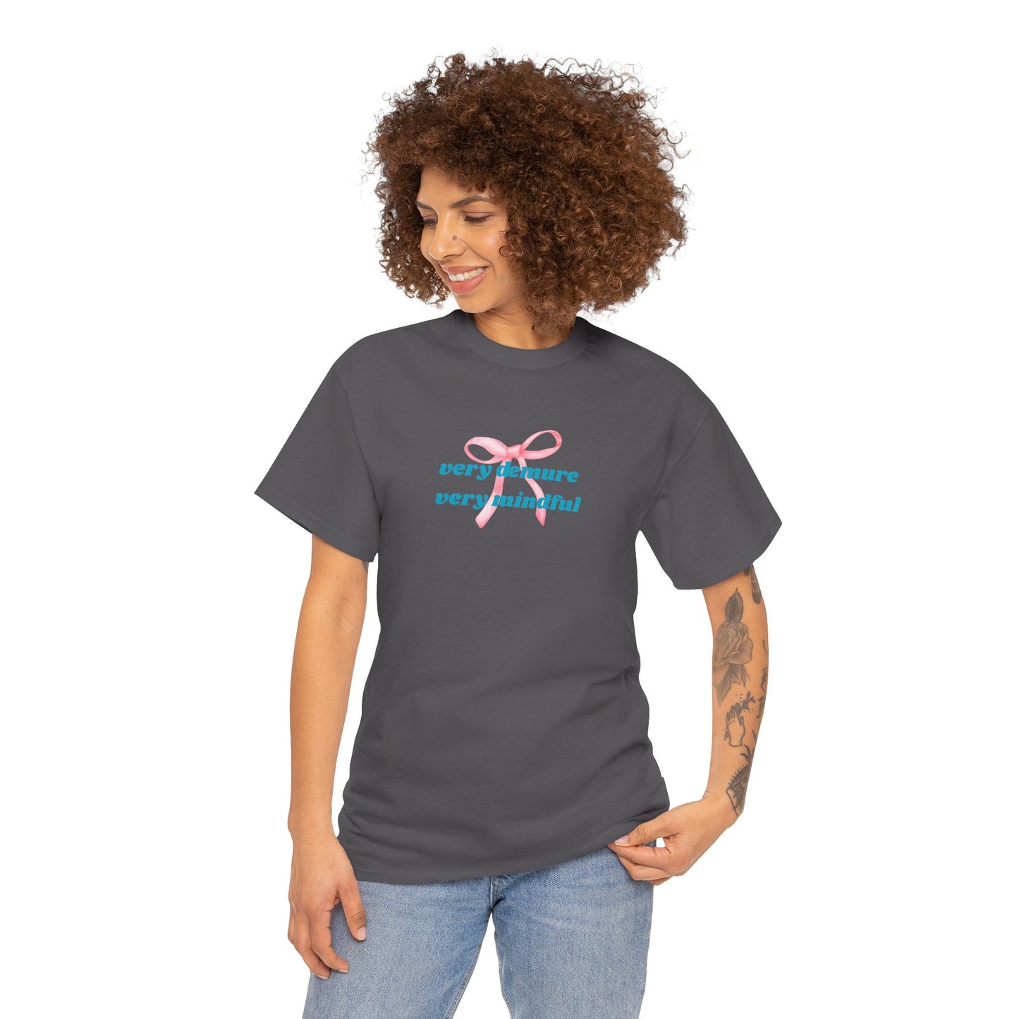 Very Demure, Very Mindful Print Tee – Cozy & Stylish - Wolf Aura Co