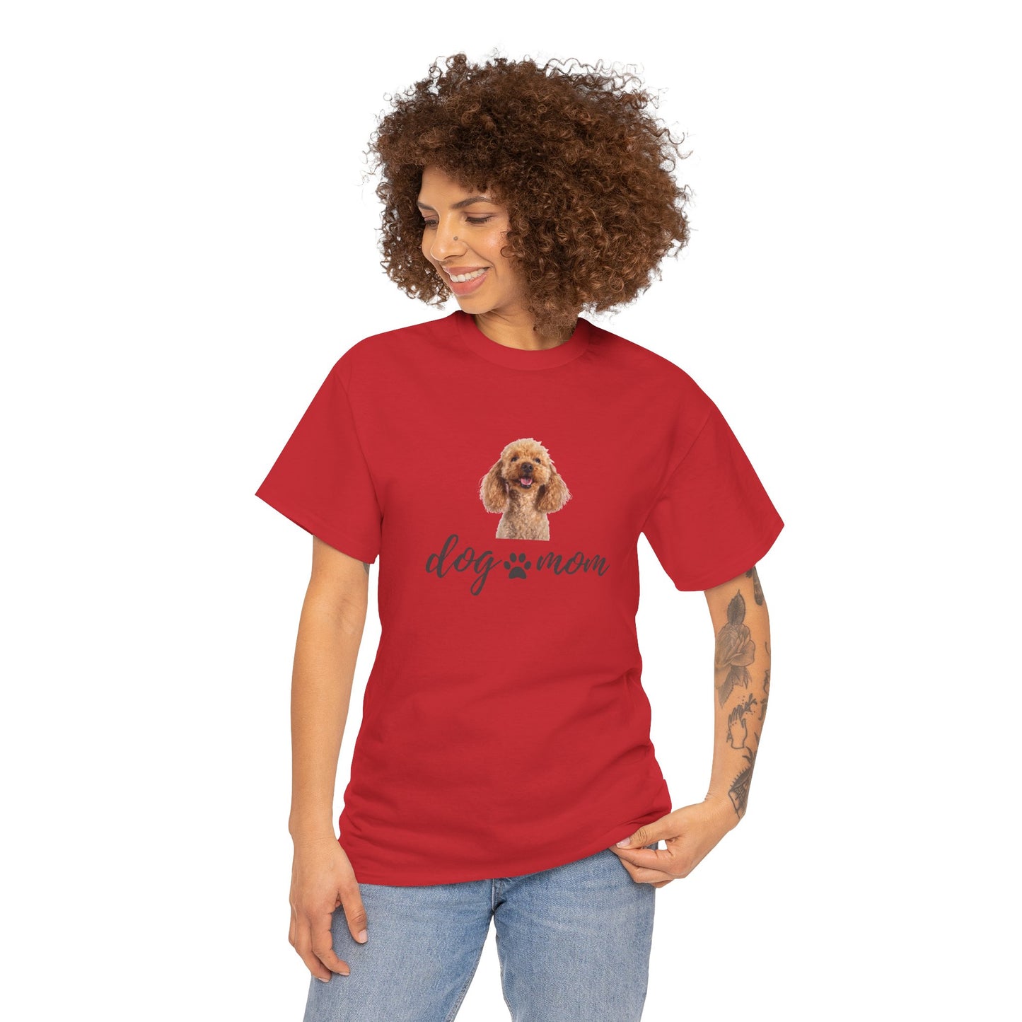 Dog Print Cotton T-Shirt – Cute Casual Tee for Dog Moms | Gift for Dog Lovers, Everyday Comfort, Pet Parent Apparel - Wolf Aura Co
