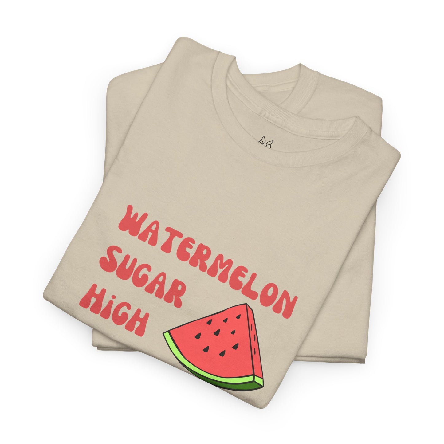Watermelon Print Cotton T-Shirt | Cute Summer Tee, Fruit Graphic Shirt, Casual Everyday Wear - Wolf Aura Co