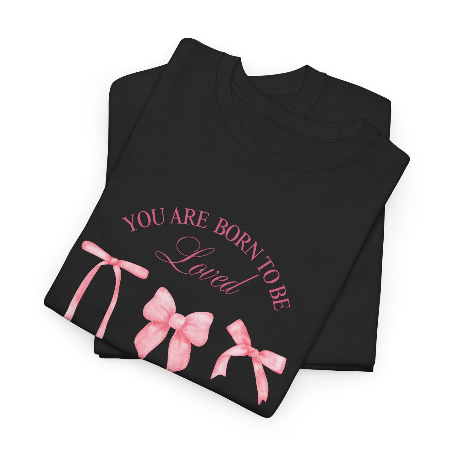 Cute Bow Cotton T-Shirt – Casual Graphic Tee, Everyday Comfort, Gift for Her - Wolf Aura Co
