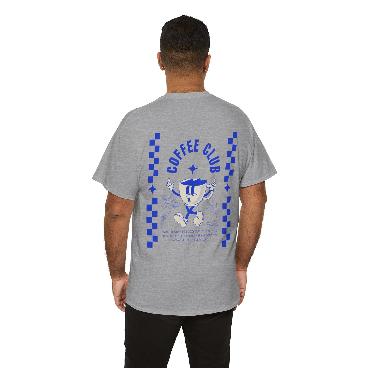 Coffee Club Cotton T-Shirt – Casual Graphic Tee, Coffee Lover Gift, Everyday Comfort - Wolf Aura Co