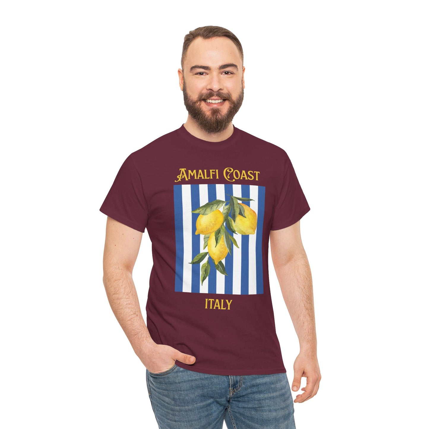 Unisex Amalfi Coast T-Shirt – Casual Coastal Graphic Tee - Wolf Aura Co