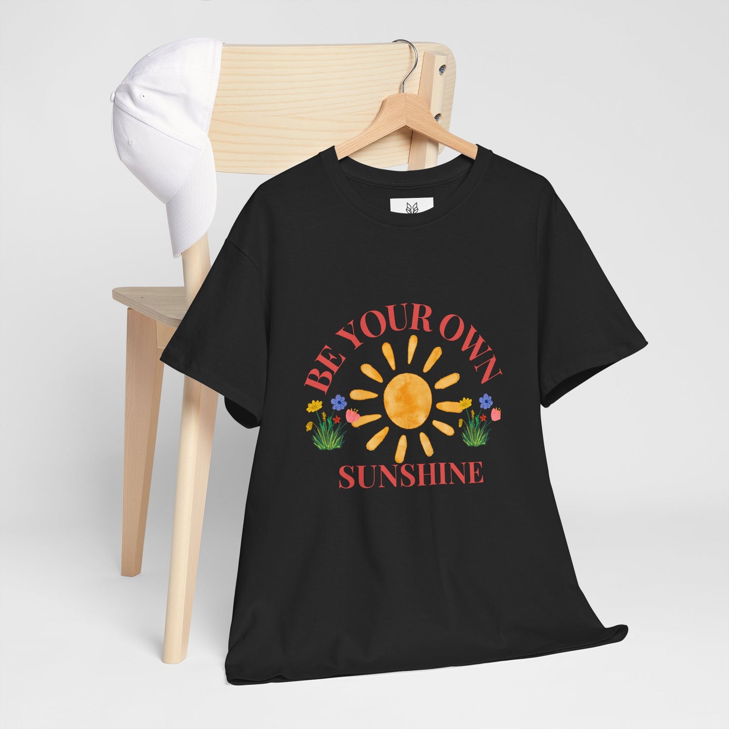 Be Your Own Sunshine Cotton T-Shirt – Positive Graphic Tee, Everyday Casual Wear, Uplifting Gift - Wolf Aura Co