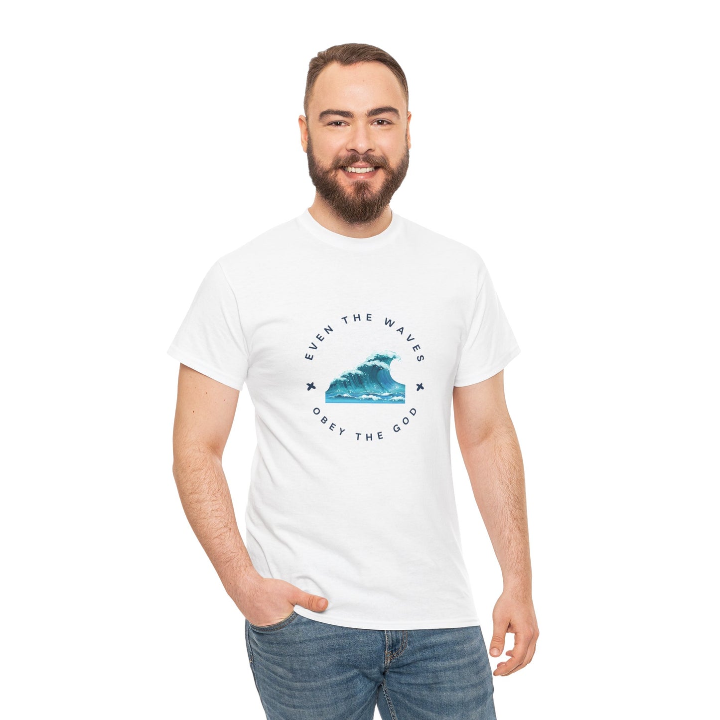 Wave Unisex Tee – Casual Cotton T-Shirt for Everyday Comfort - Wolf Aura Co
