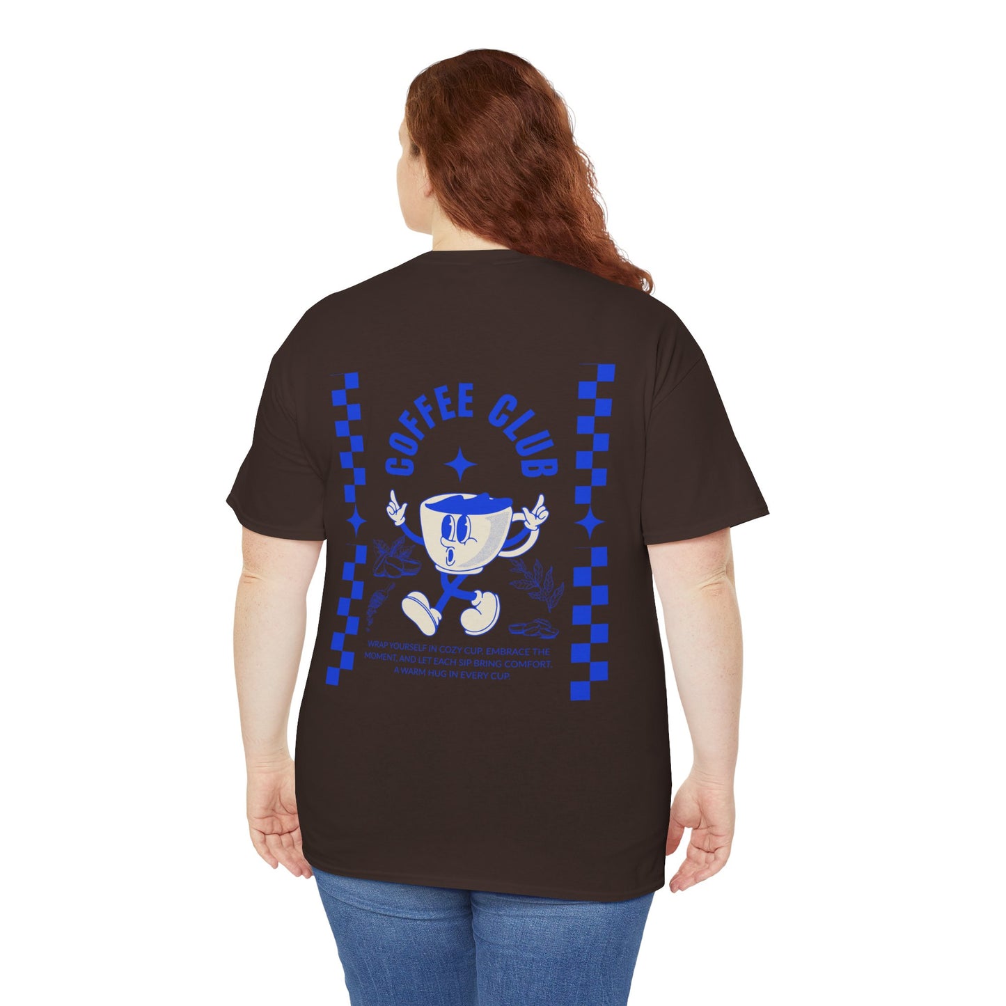 Coffee Club Cotton T-Shirt – Casual Graphic Tee, Coffee Lover Gift, Everyday Comfort - Wolf Aura Co