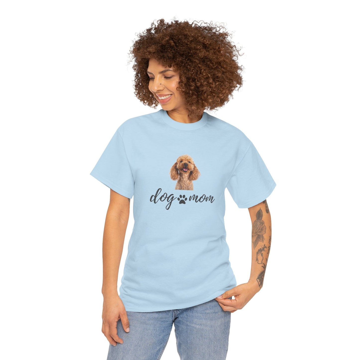 Dog Print Cotton T-Shirt – Cute Casual Tee for Dog Moms | Gift for Dog Lovers, Everyday Comfort, Pet Parent Apparel - Wolf Aura Co