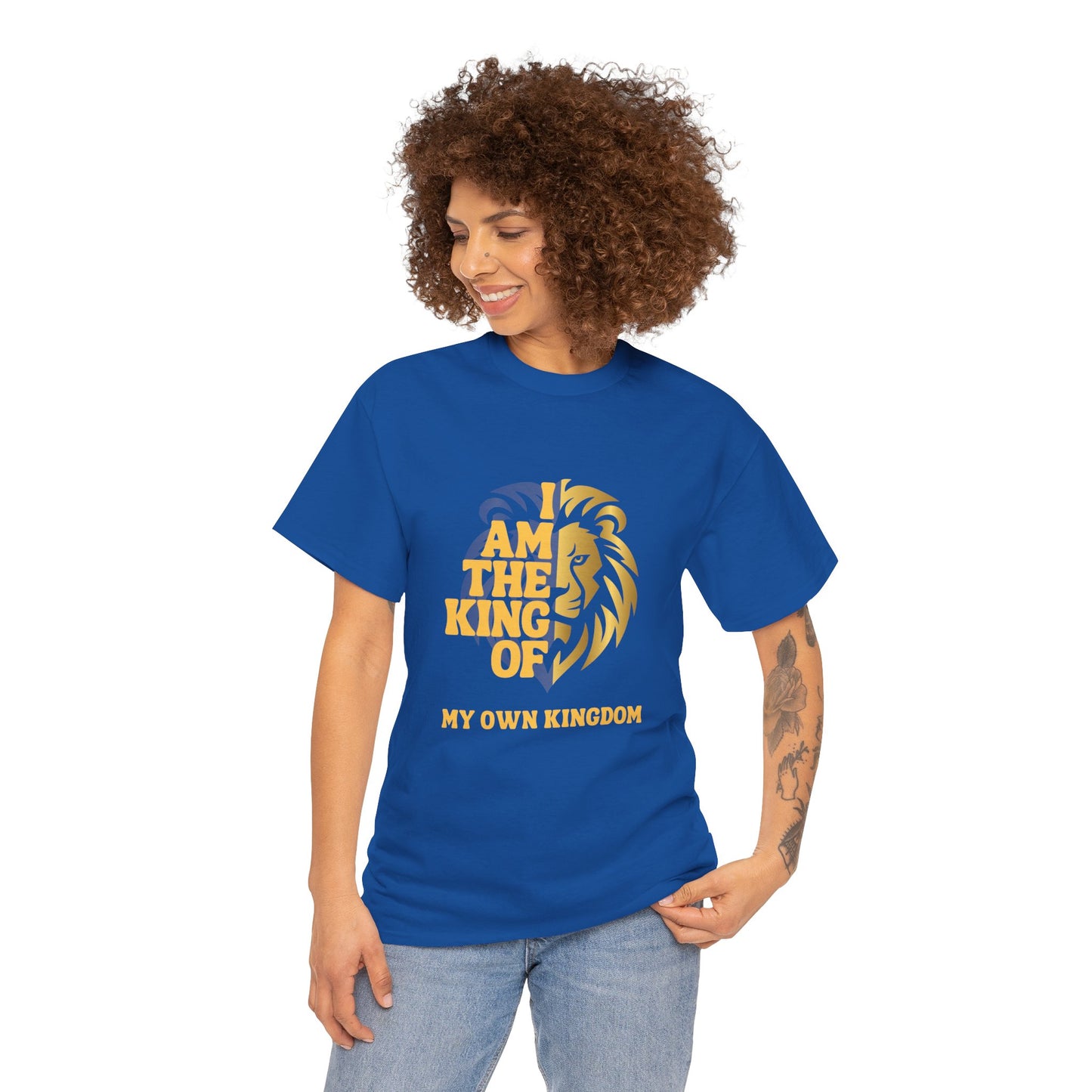 Lion Print Cotton T-Shirt – Fierce Graphic Tee, Casual Everyday Wear, Animal Lover Gift - Wolf Aura Co