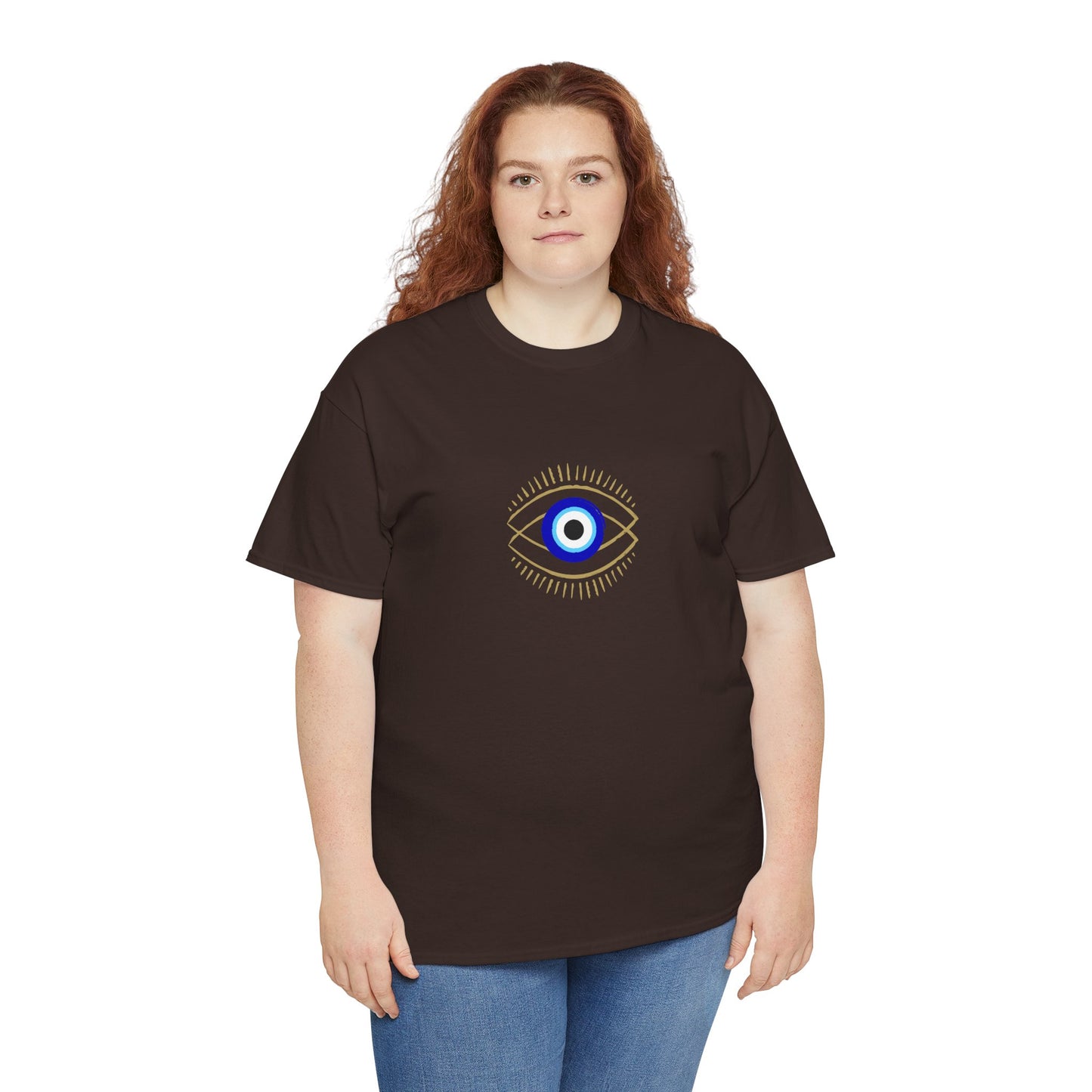 Evil Eye Graphic Tee – Unisex Casual Cotton T-Shirt | Protect Your Energy Shirt, Positive Vibes Apparel, Spiritual Gift - Wolf Aura Co