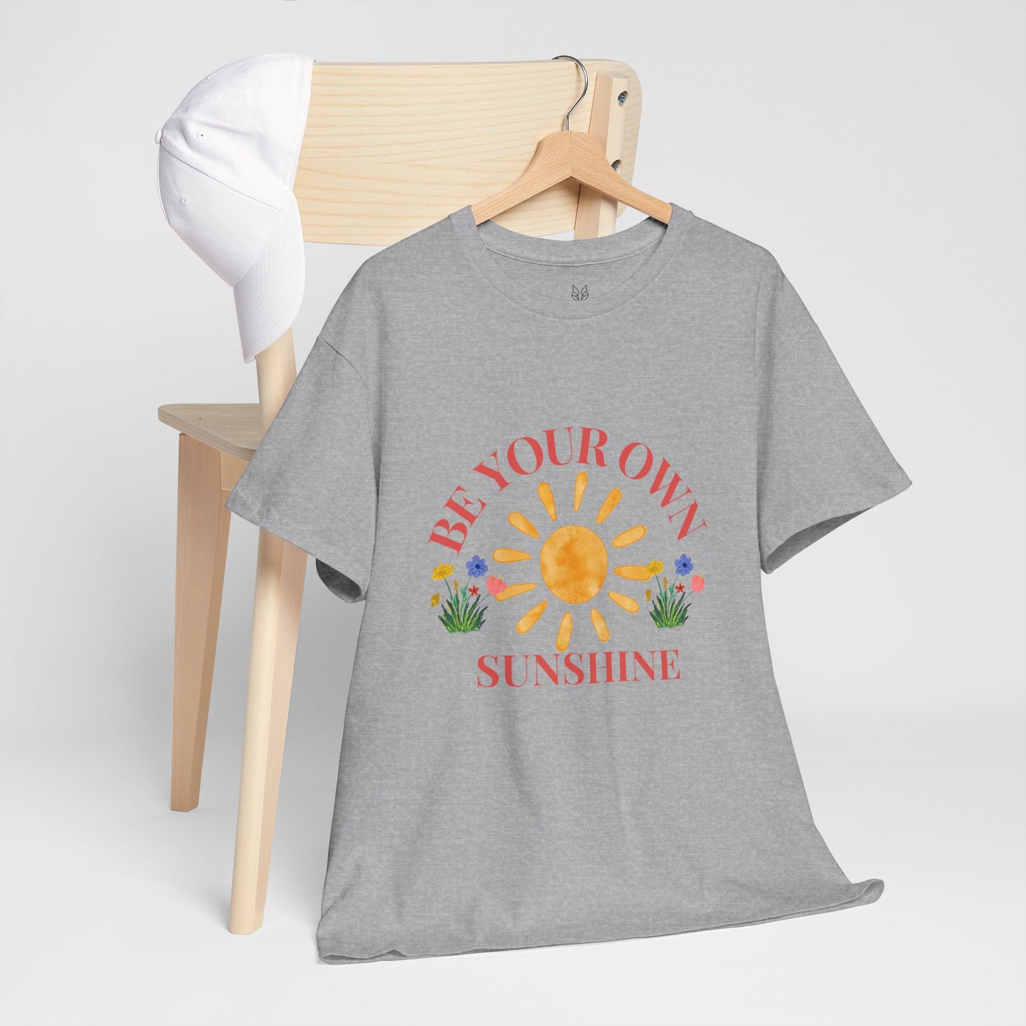 Be Your Own Sunshine Cotton T-Shirt – Positive Graphic Tee, Everyday Casual Wear, Uplifting Gift - Wolf Aura Co