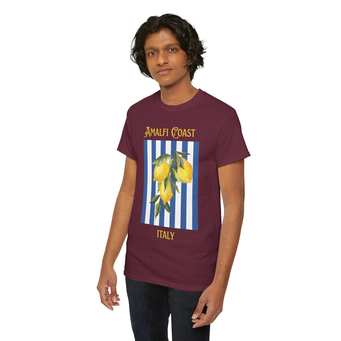 Unisex Amalfi Coast T-Shirt – Casual Coastal Graphic Tee - Wolf Aura Co