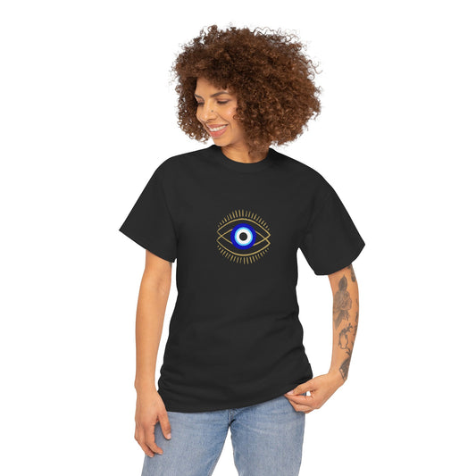Evil Eye Graphic Tee – Unisex Casual Cotton T-Shirt | Protect Your Energy Shirt, Positive Vibes Apparel, Spiritual Gift - Wolf Aura Co