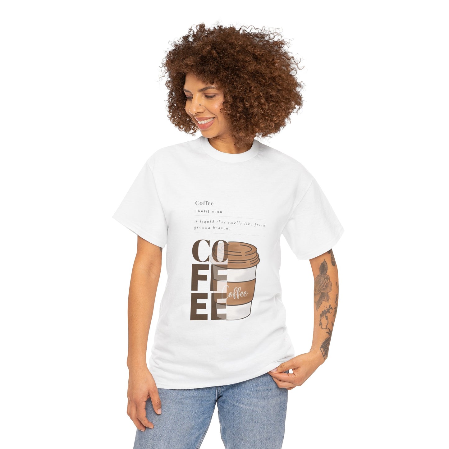 Fresh Brew Vibes Cotton T-Shirt – Casual Coffee Lovers Graphic Tee, Everyday Comfort, Barista Gift - Wolf Aura Co