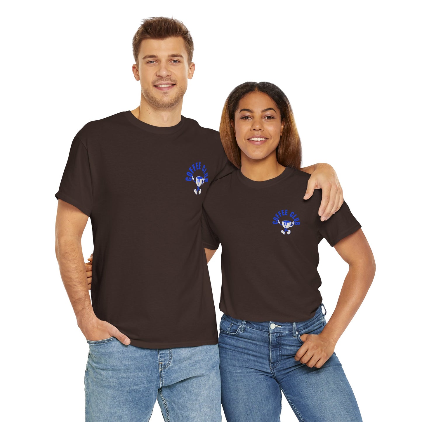 Coffee Club Cotton T-Shirt – Casual Graphic Tee, Coffee Lover Gift, Everyday Comfort - Wolf Aura Co