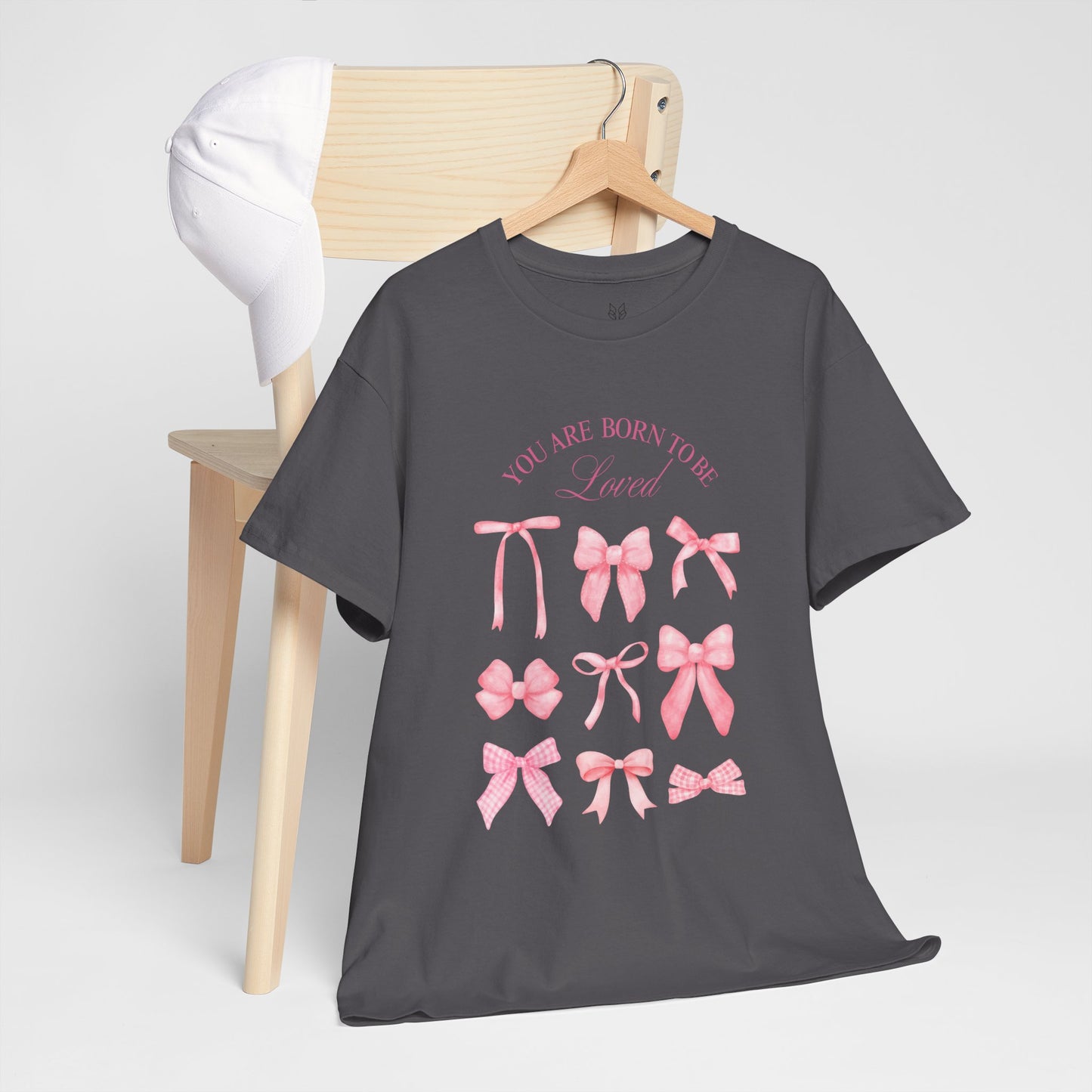 Cute Bow Cotton T-Shirt – Casual Graphic Tee, Everyday Comfort, Gift for Her - Wolf Aura Co