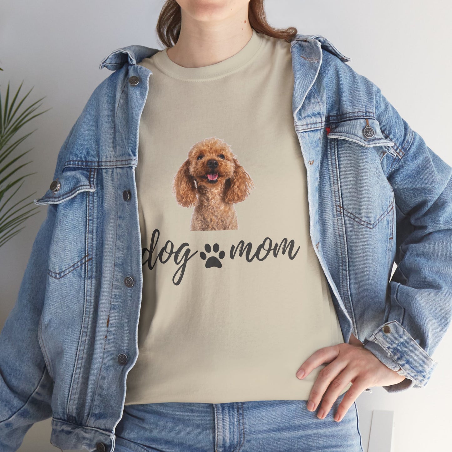 Dog Mom Cotton Tee – Casual &Comfy Gift for Pet Lovers | Wolf Aura