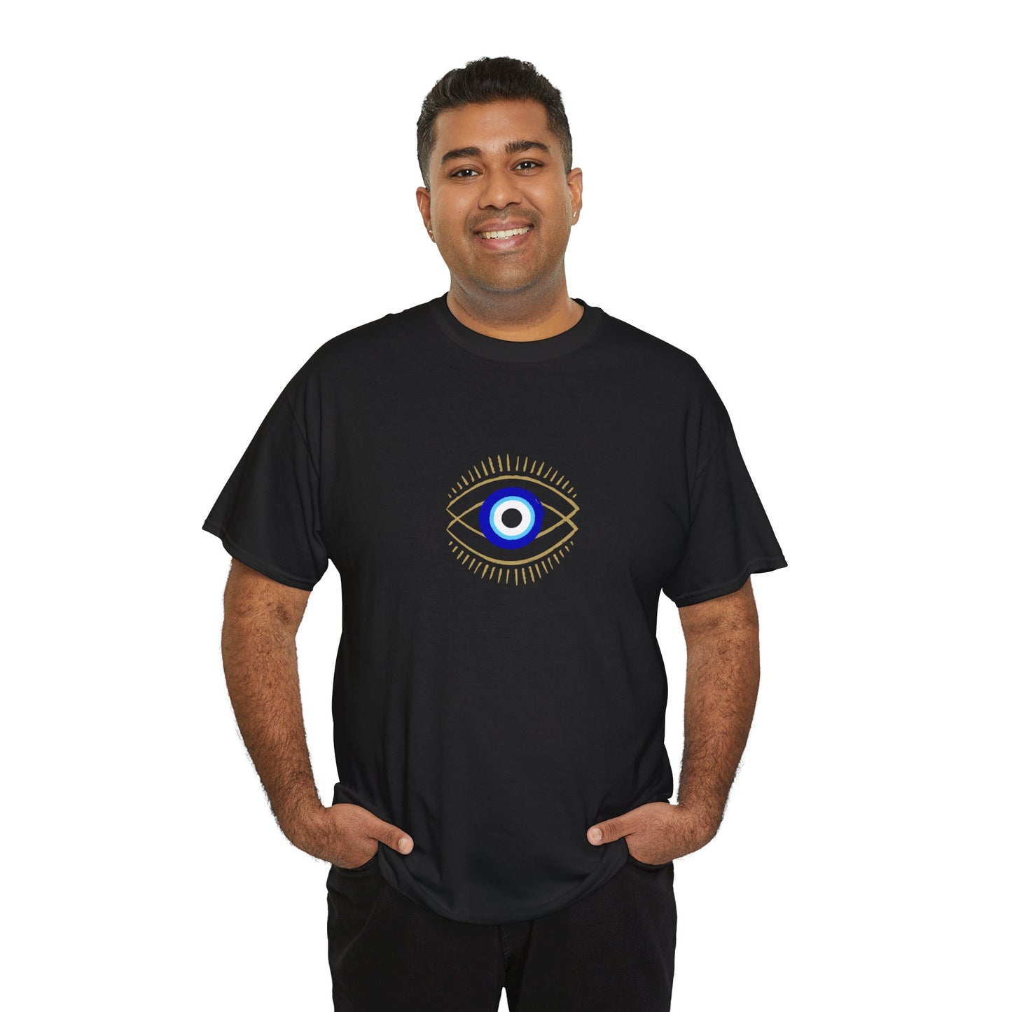 Evil Eye Graphic Tee – Unisex Casual Cotton T-Shirt | Protect Your Energy Shirt, Positive Vibes Apparel, Spiritual Gift - Wolf Aura Co