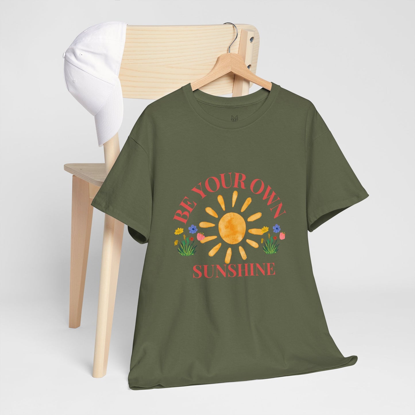 Be Your Own Sunshine Cotton T-Shirt – Positive Graphic Tee, Everyday Casual Wear, Uplifting Gift - Wolf Aura Co