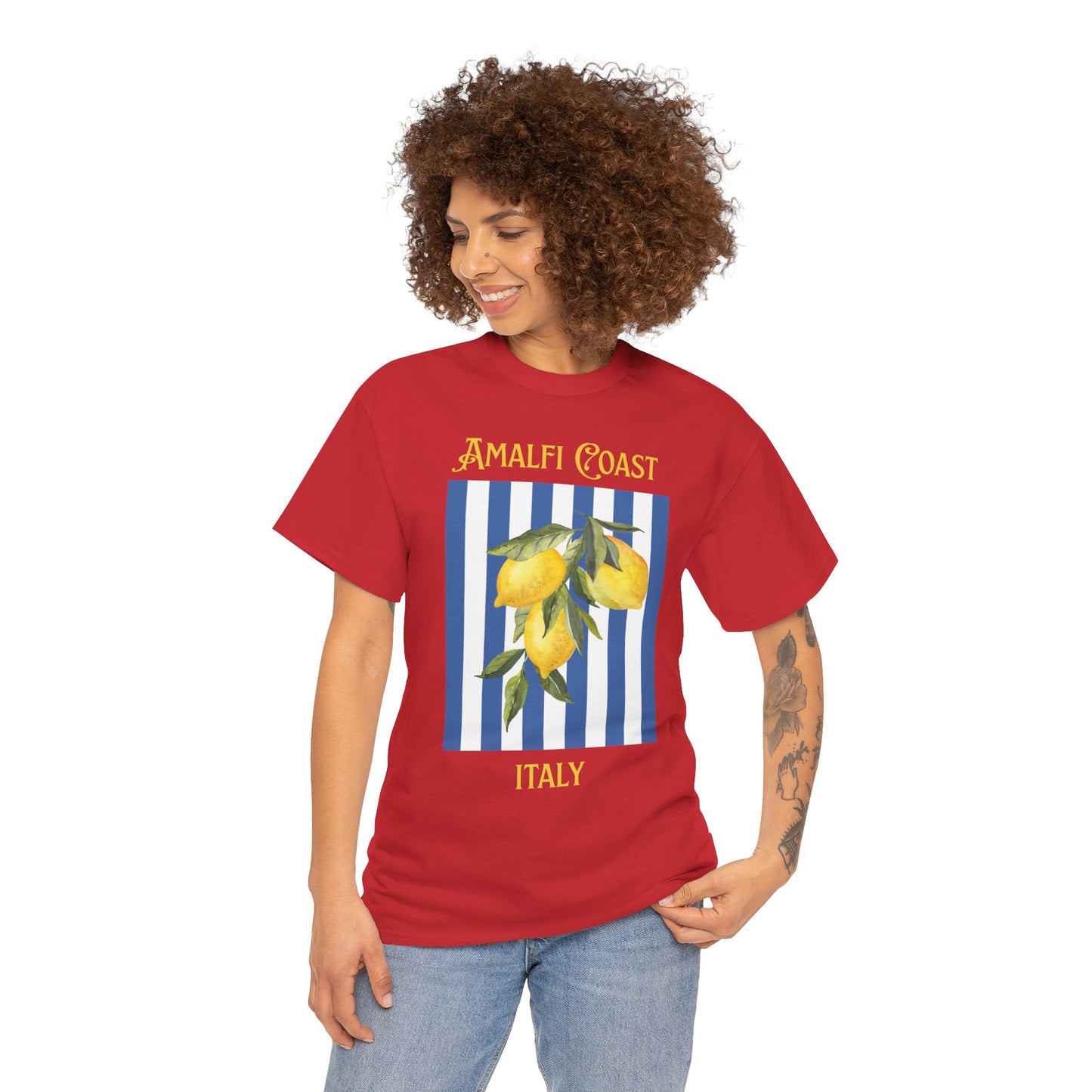 Unisex Amalfi Coast T-Shirt – Casual Coastal Graphic Tee - Wolf Aura Co