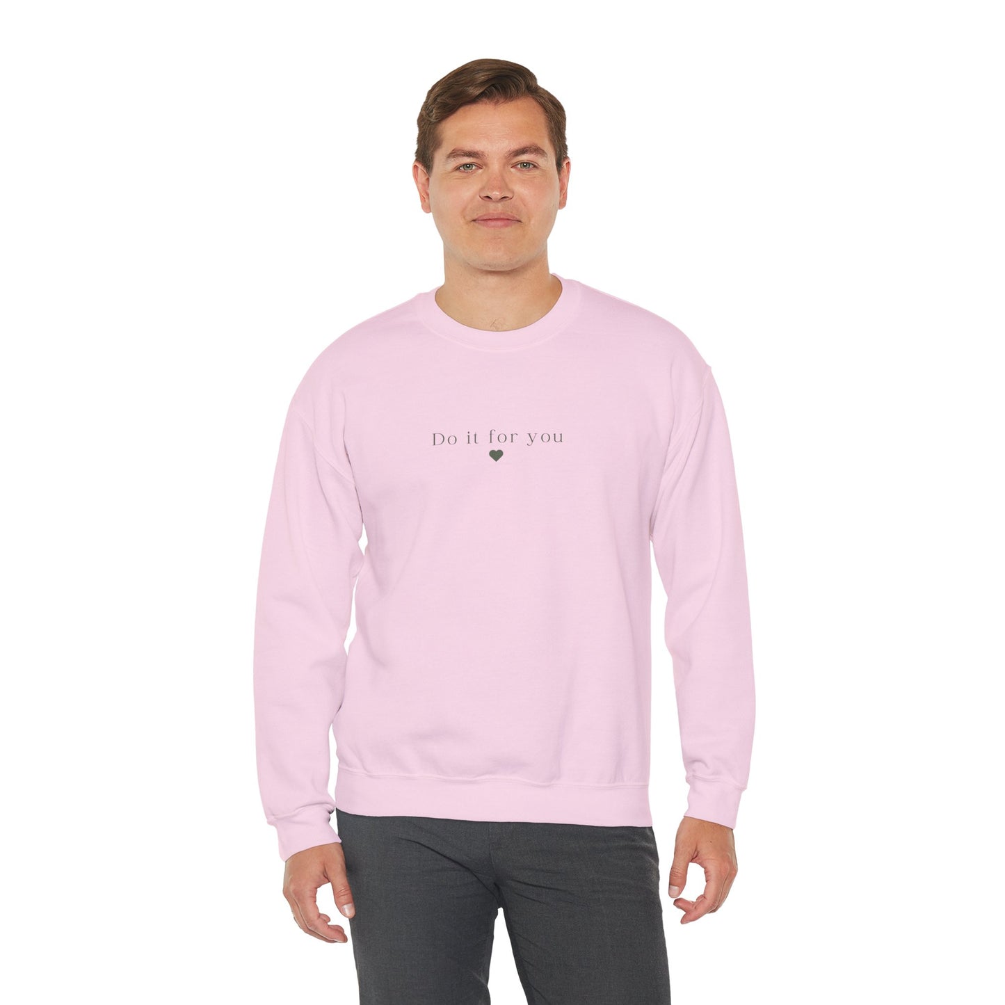 Cozy Affirmation Crewneck Sweatshirt – Do It For You - Wolf Aura Co