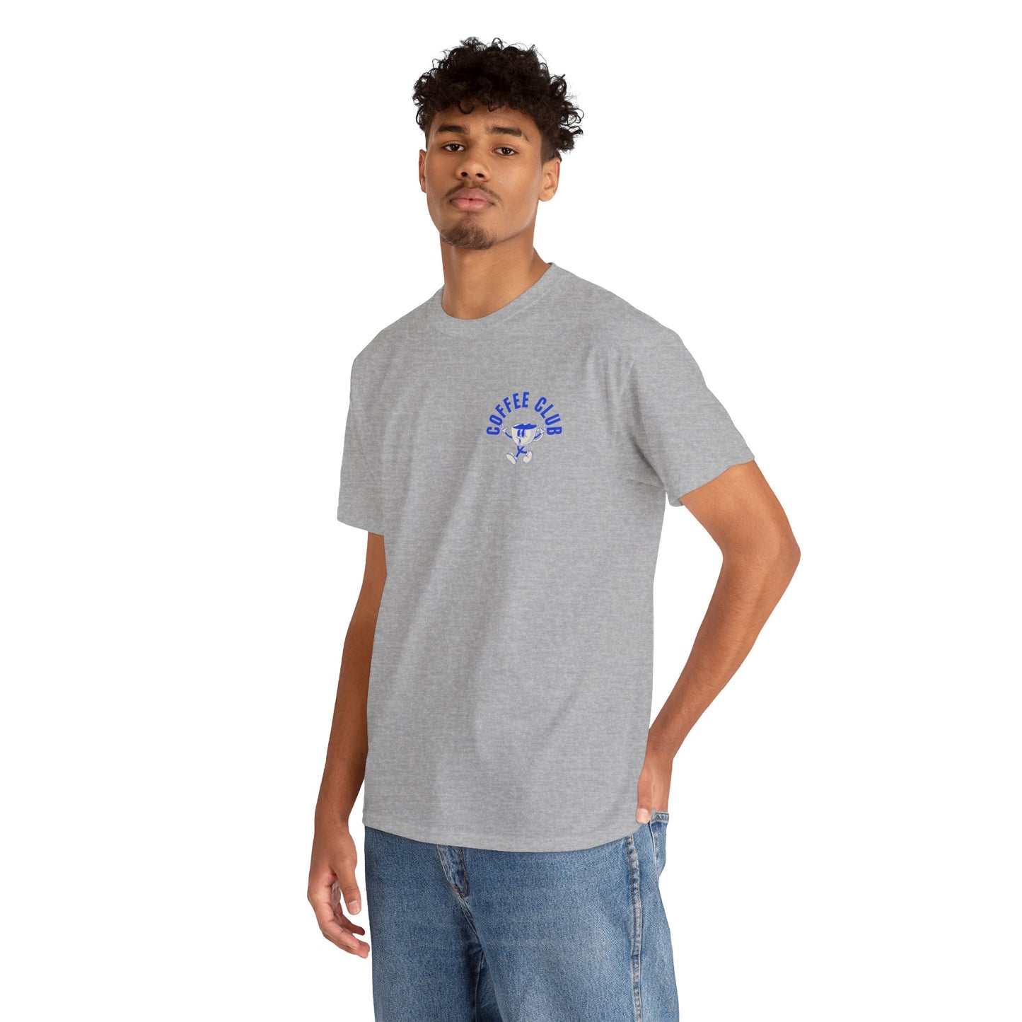 Coffee Club Cotton T-Shirt – Casual Graphic Tee, Coffee Lover Gift, Everyday Comfort - Wolf Aura Co