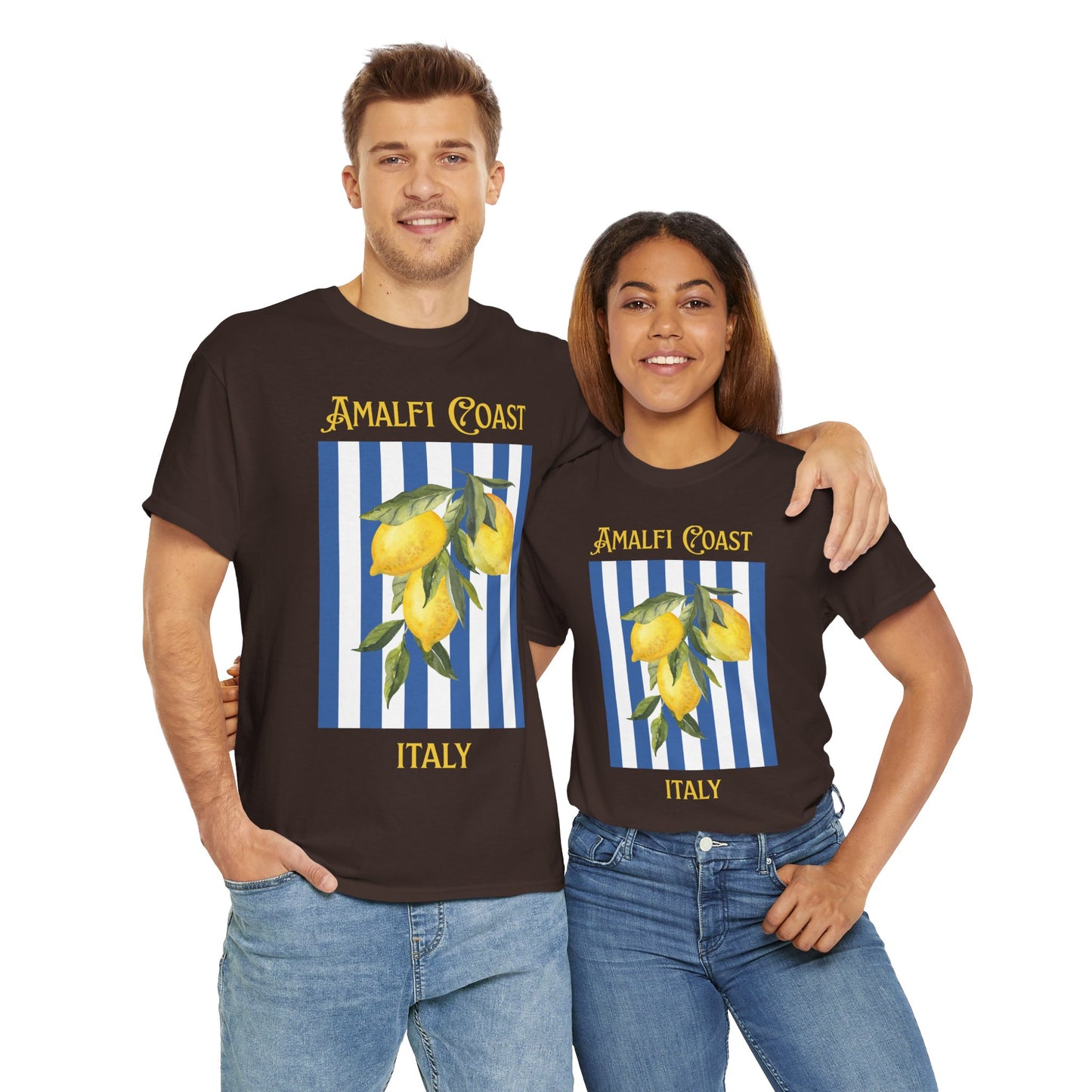 Unisex Amalfi Coast T-Shirt – Casual Coastal Graphic Tee - Wolf Aura Co