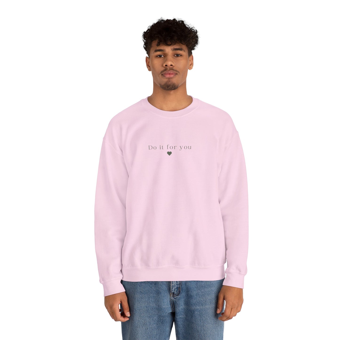 Cozy Affirmation Crewneck Sweatshirt – Do It For You - Wolf Aura Co