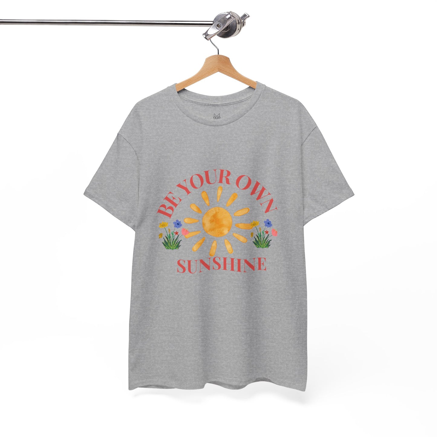 Be Your Own Sunshine Cotton T-Shirt – Positive Graphic Tee, Everyday Casual Wear, Uplifting Gift - Wolf Aura Co