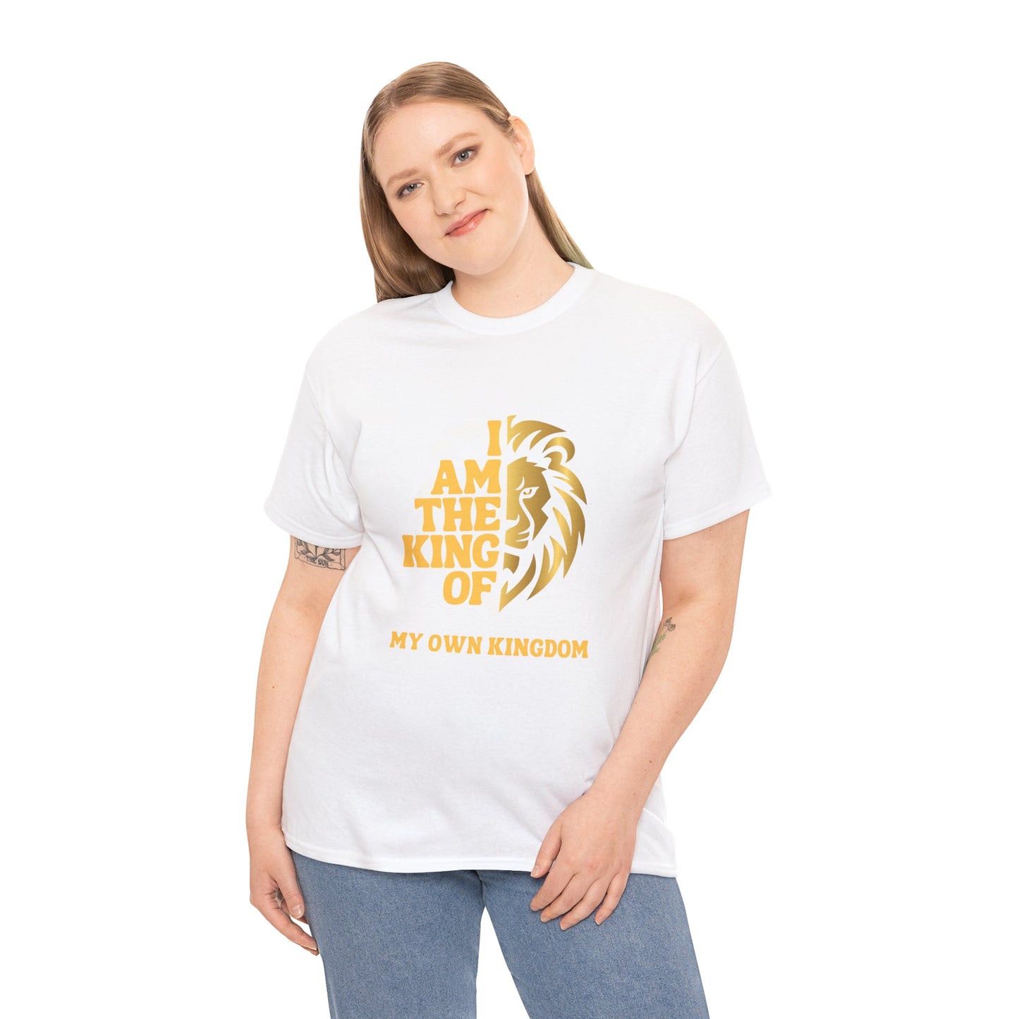 Lion Print Cotton T-Shirt – Fierce Graphic Tee, Casual Everyday Wear, Animal Lover Gift - Wolf Aura Co