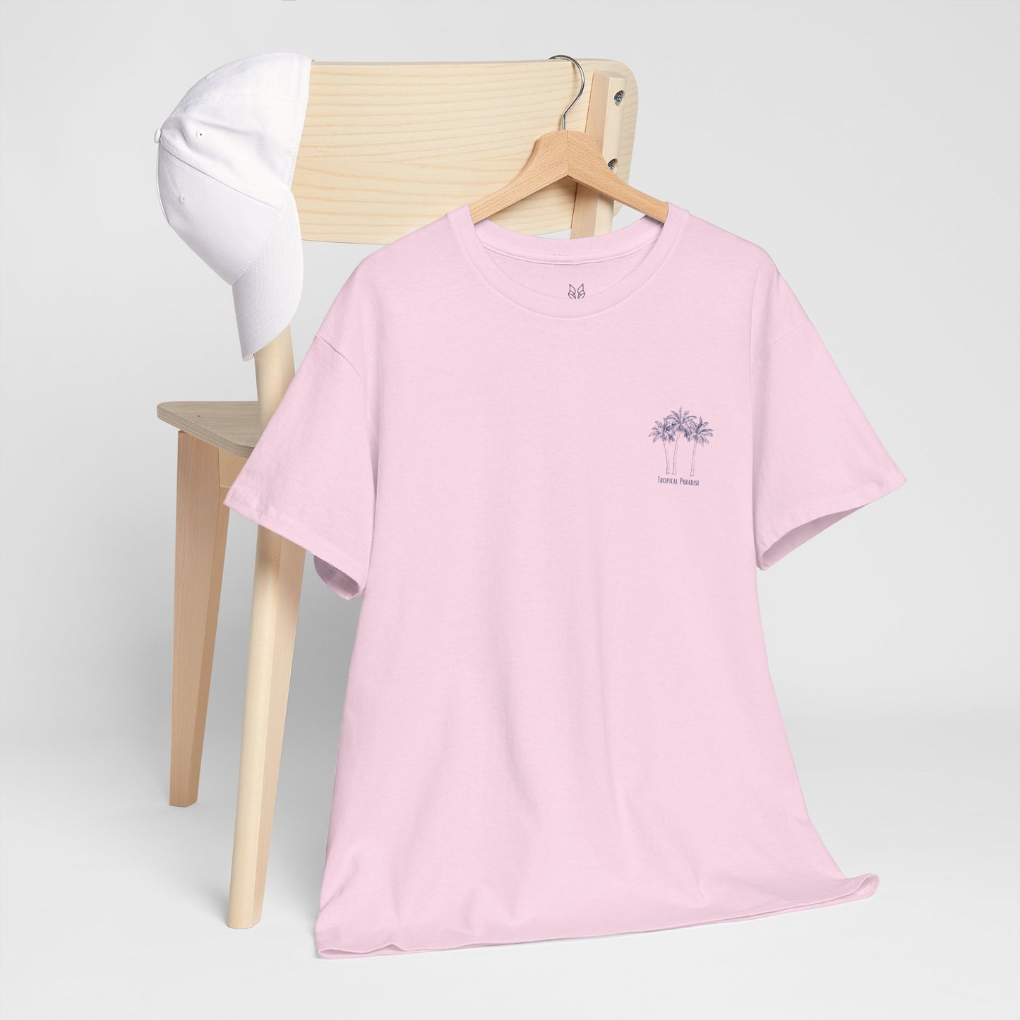 Palm Tree Print Cotton T-Shirt – Casual Summer Tee, Beachwear, Tropical Graphic Shirt, Everyday Comfort - Wolf Aura Co