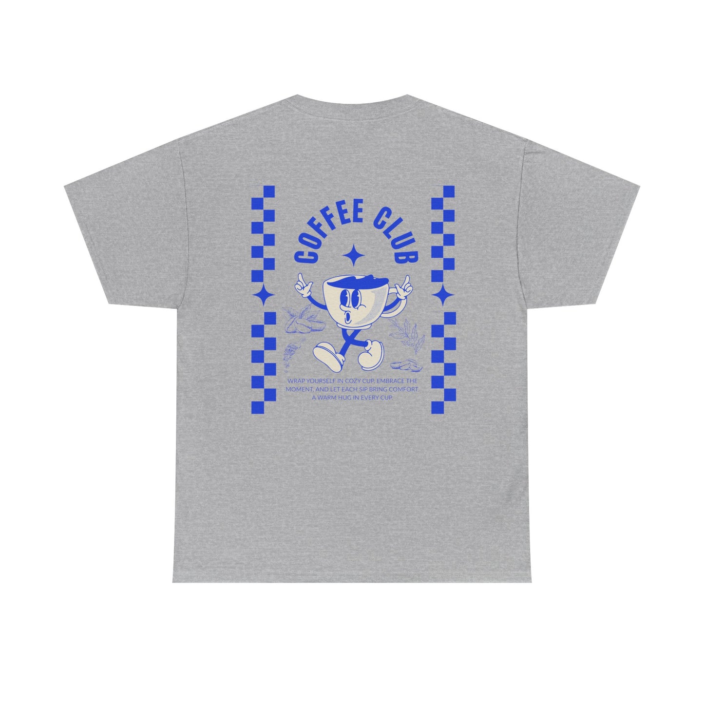 Coffee Club Cotton T-Shirt – Casual Graphic Tee, Coffee Lover Gift, Everyday Comfort - Wolf Aura Co