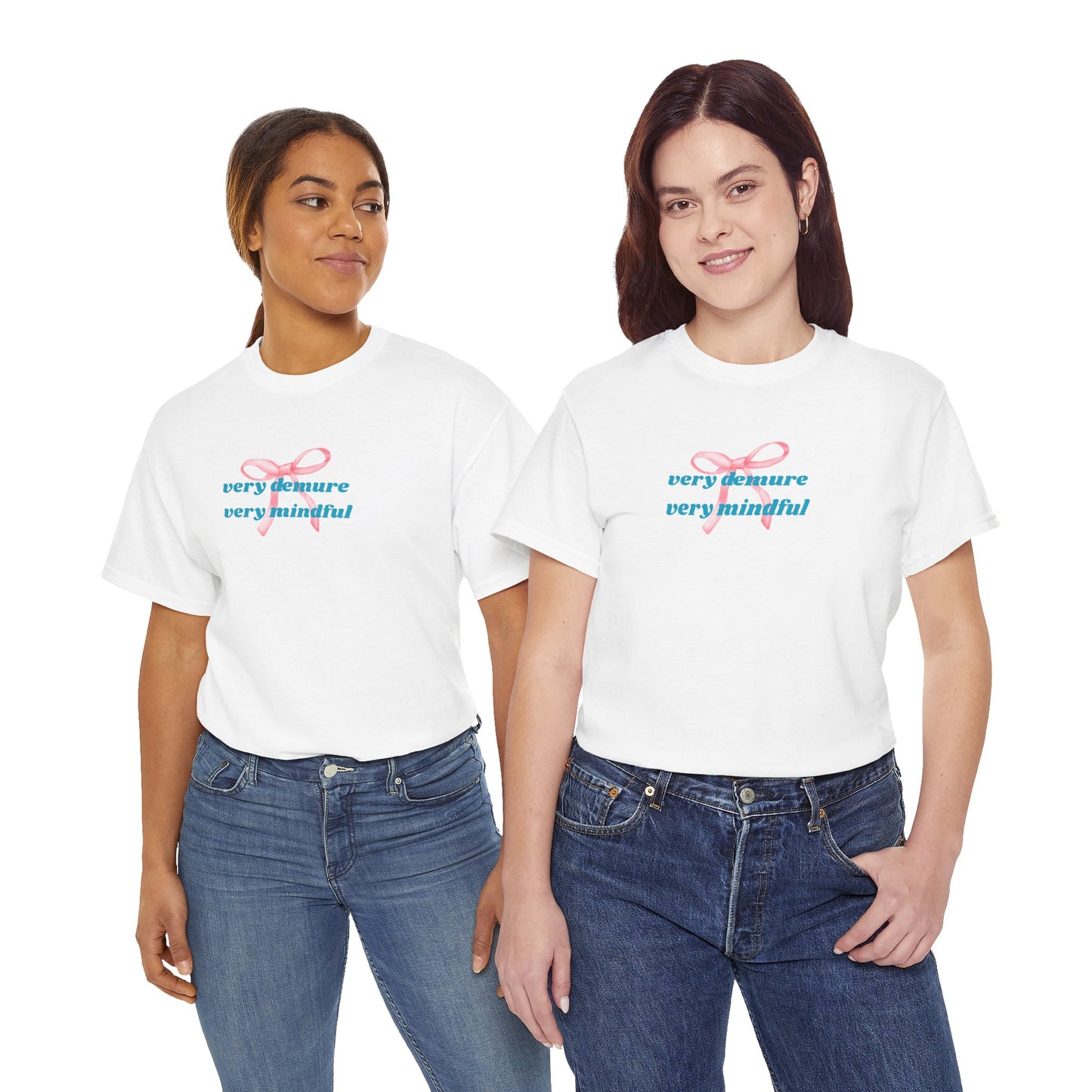 Very Demure, Very Mindful Print Tee – Cozy & Stylish - Wolf Aura Co