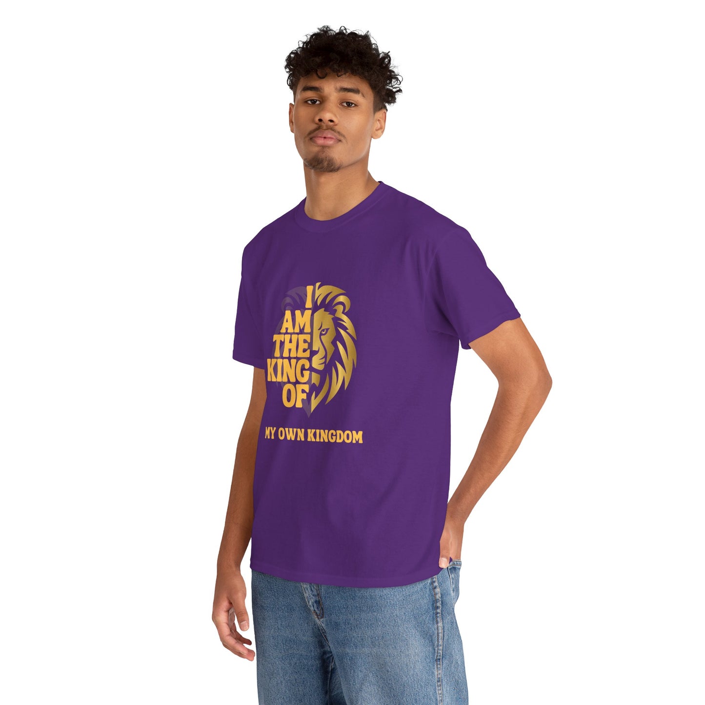 Lion Print Cotton T-Shirt – Fierce Graphic Tee, Casual Everyday Wear, Animal Lover Gift - Wolf Aura Co