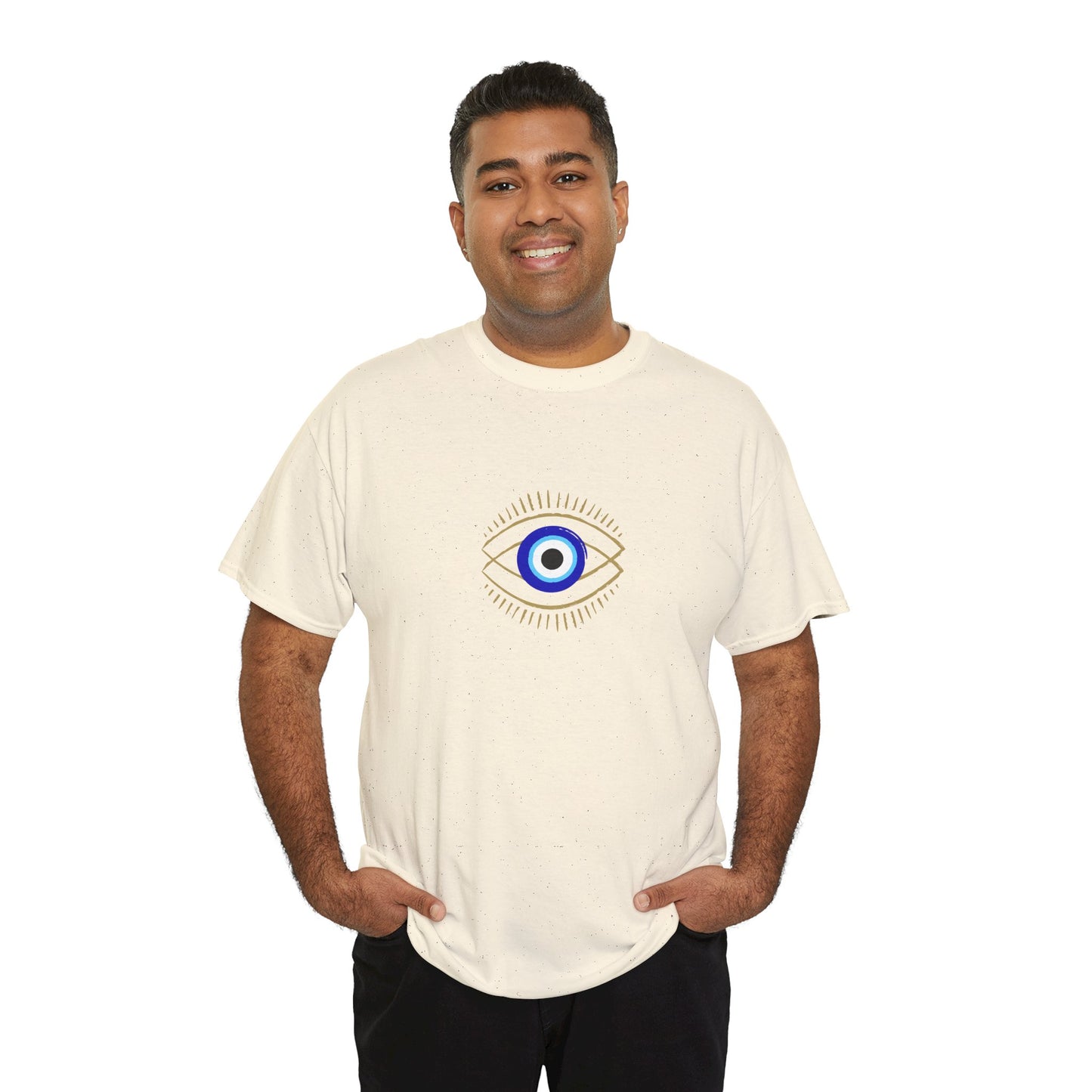 Evil Eye Graphic Tee – Unisex Casual Cotton T-Shirt | Protect Your Energy Shirt, Positive Vibes Apparel, Spiritual Gift - Wolf Aura Co