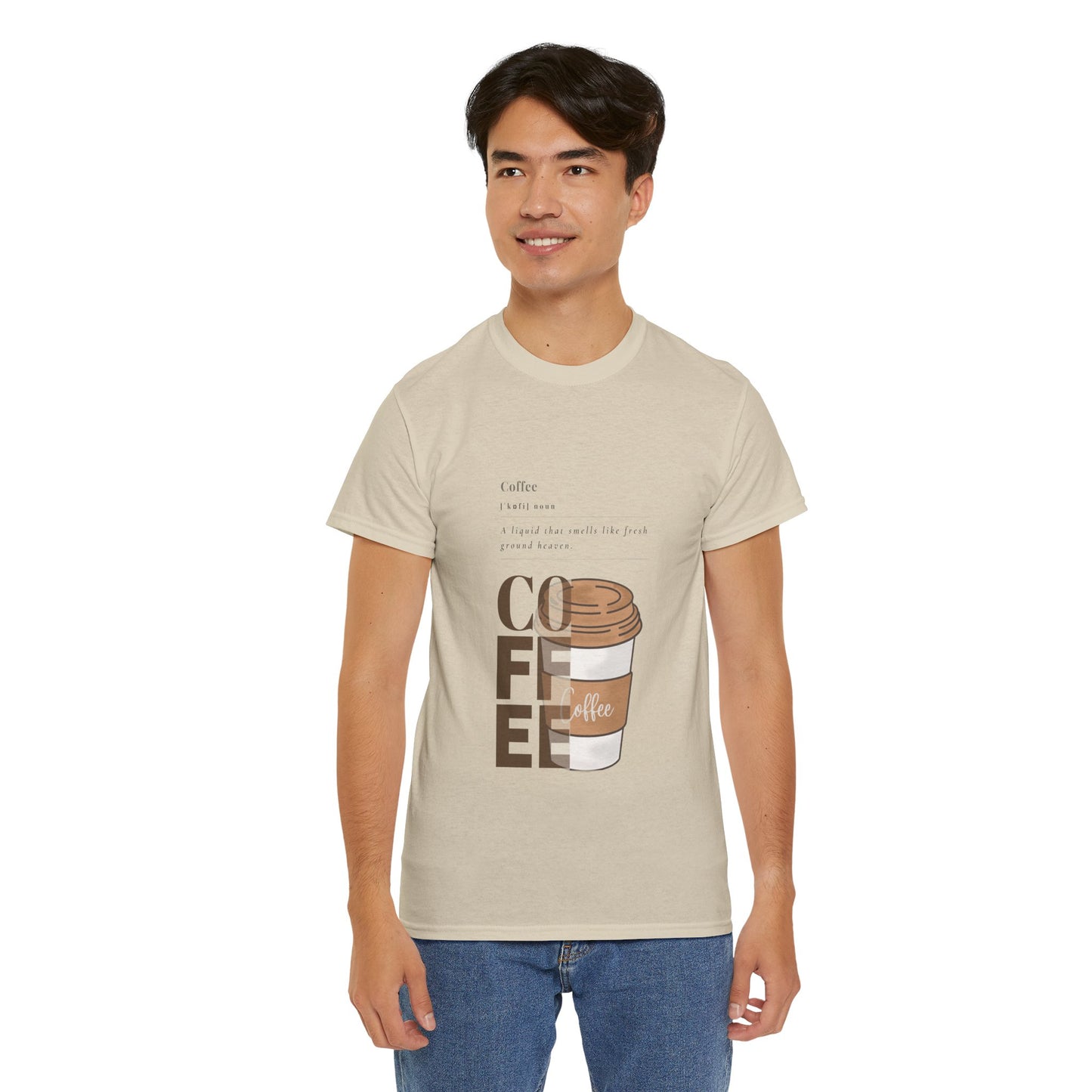 Fresh Brew Vibes Cotton T-Shirt – Casual Coffee Lovers Graphic Tee, Everyday Comfort, Barista Gift - Wolf Aura Co
