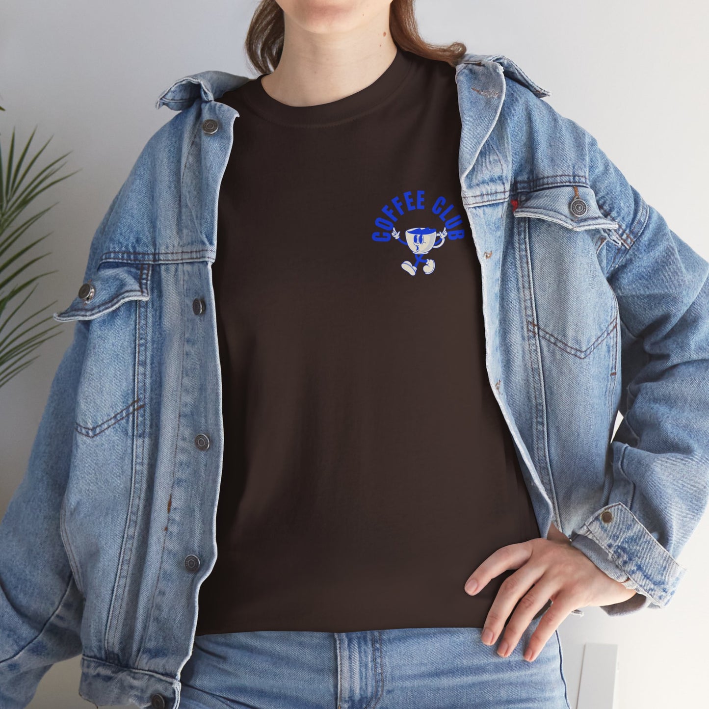 Coffee Club Cotton T-Shirt – Casual Graphic Tee, Coffee Lover Gift, Everyday Comfort - Wolf Aura Co