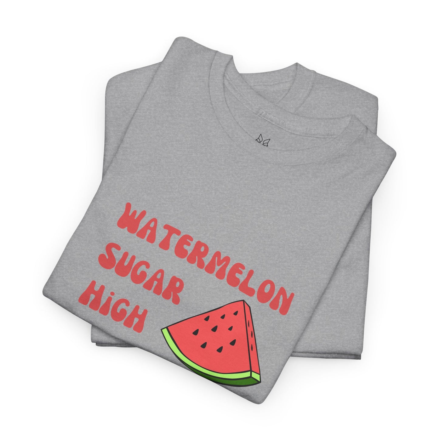Watermelon Print Cotton T-Shirt | Cute Summer Tee, Fruit Graphic Shirt, Casual Everyday Wear - Wolf Aura Co