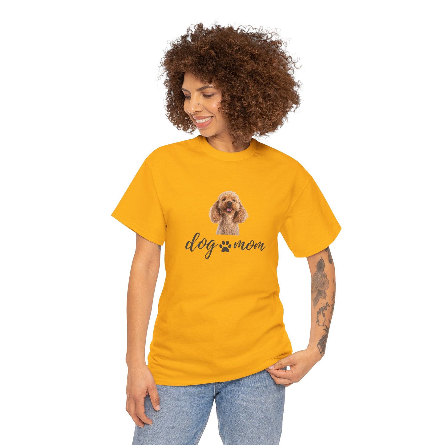 Dog Print Cotton T-Shirt – Cute Casual Tee for Dog Moms | Gift for Dog Lovers, Everyday Comfort, Pet Parent Apparel - Wolf Aura Co