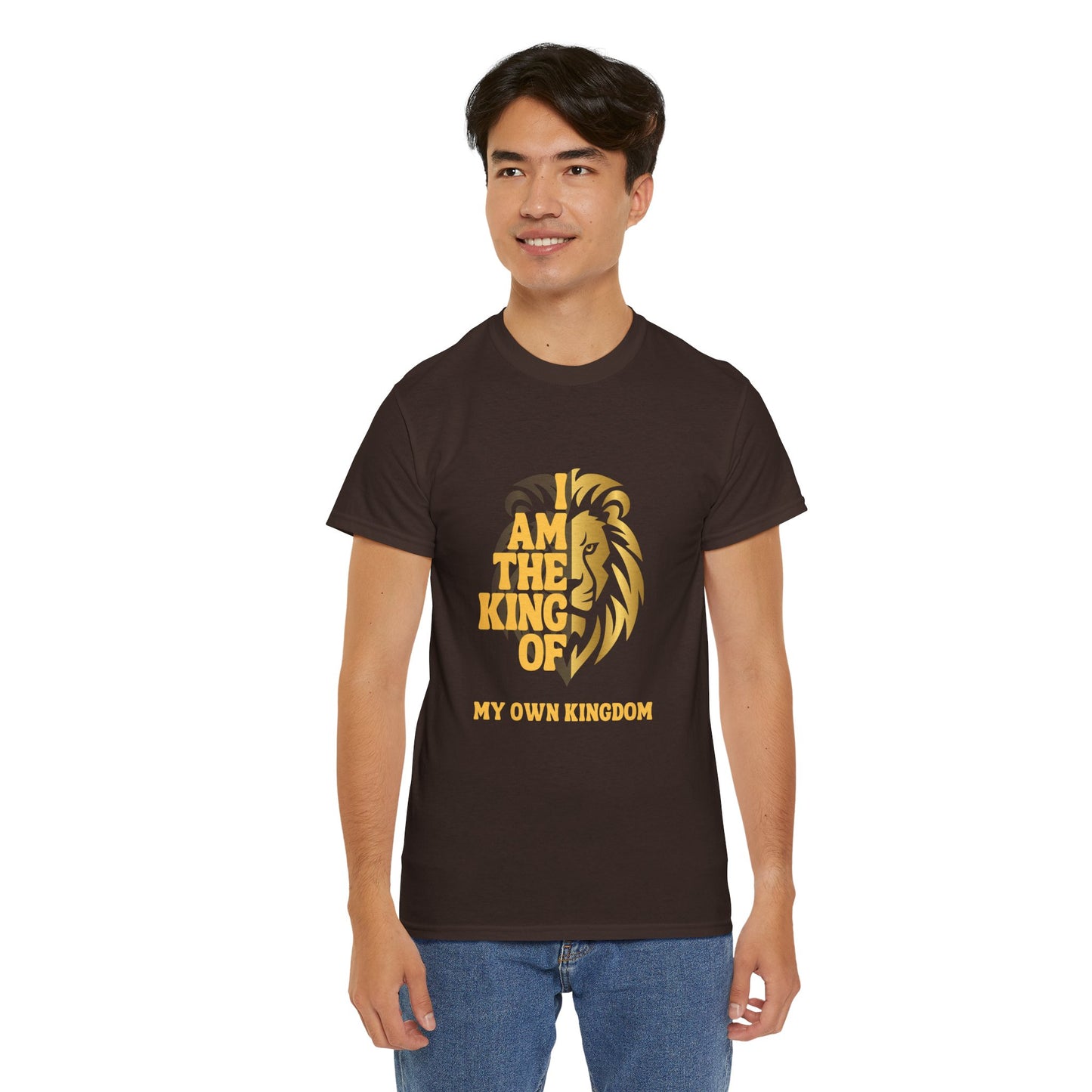 Lion Print Cotton T-Shirt – Fierce Graphic Tee, Casual Everyday Wear, Animal Lover Gift - Wolf Aura Co