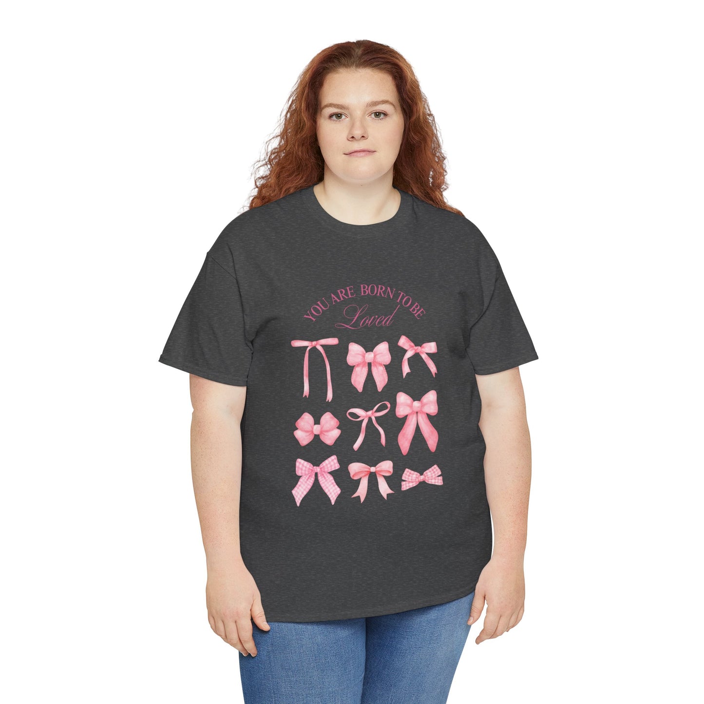 Cute Bow Cotton T-Shirt – Casual Graphic Tee, Everyday Comfort, Gift for Her - Wolf Aura Co