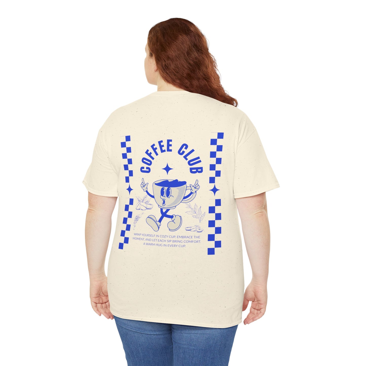 Coffee Club Cotton T-Shirt – Casual Graphic Tee, Coffee Lover Gift, Everyday Comfort - Wolf Aura Co