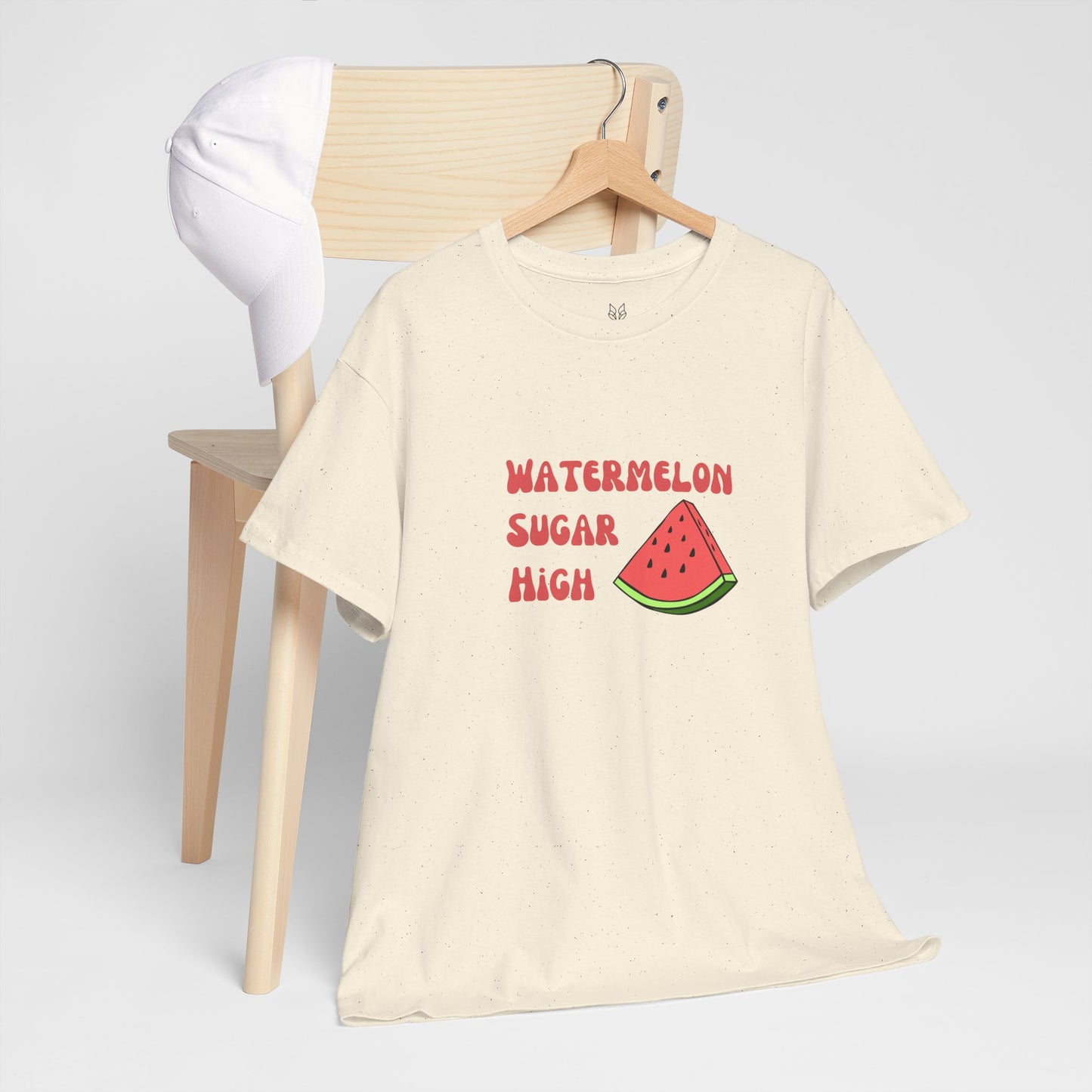 Watermelon Print Cotton T-Shirt | Cute Summer Tee, Fruit Graphic Shirt, Casual Everyday Wear - Wolf Aura Co