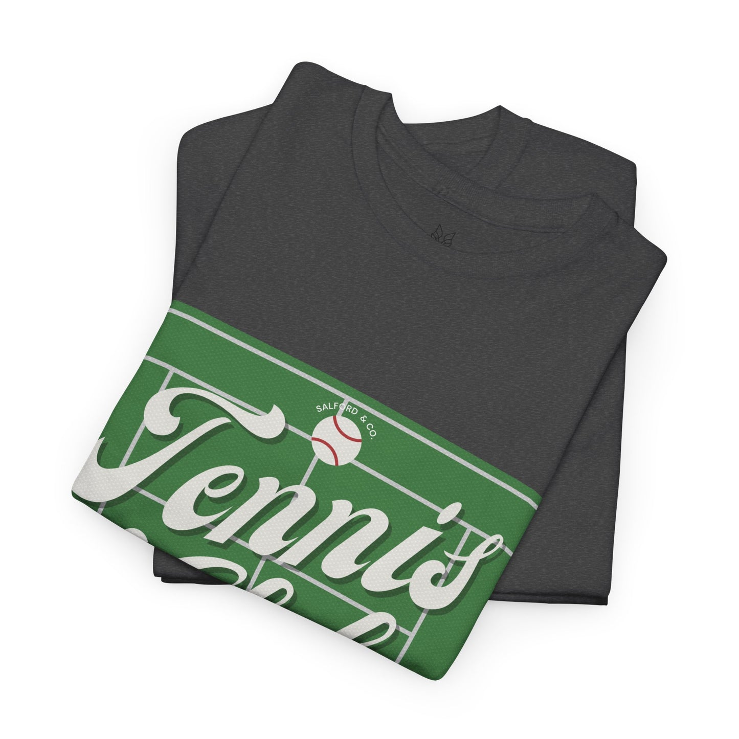 Tennis Print Tee – Unisex Cotton T-Shirt for Sports Lovers - Wolf Aura Co