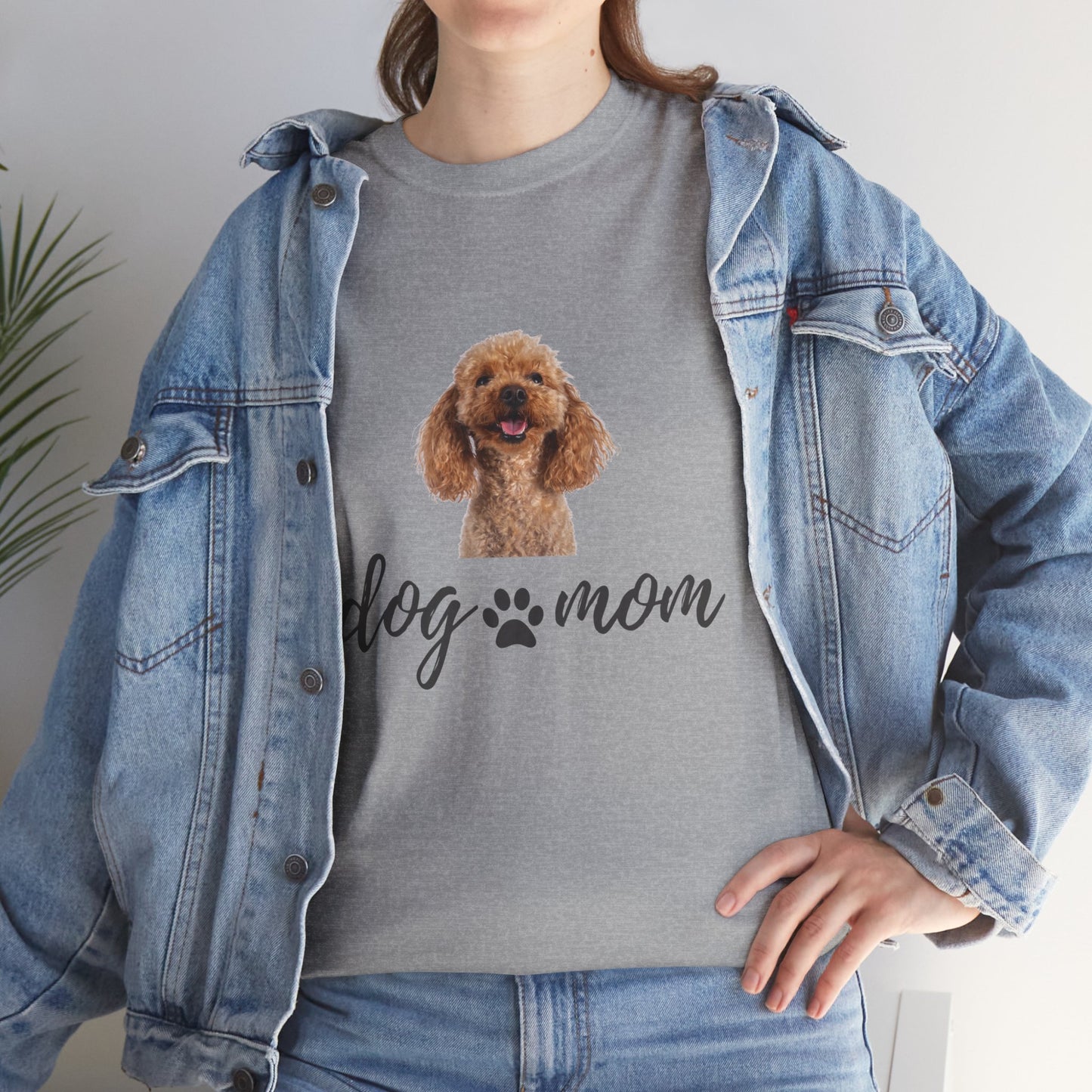 Dog Mom Cotton Tee – Casual &Comfy Gift for Pet Lovers | Wolf Aura