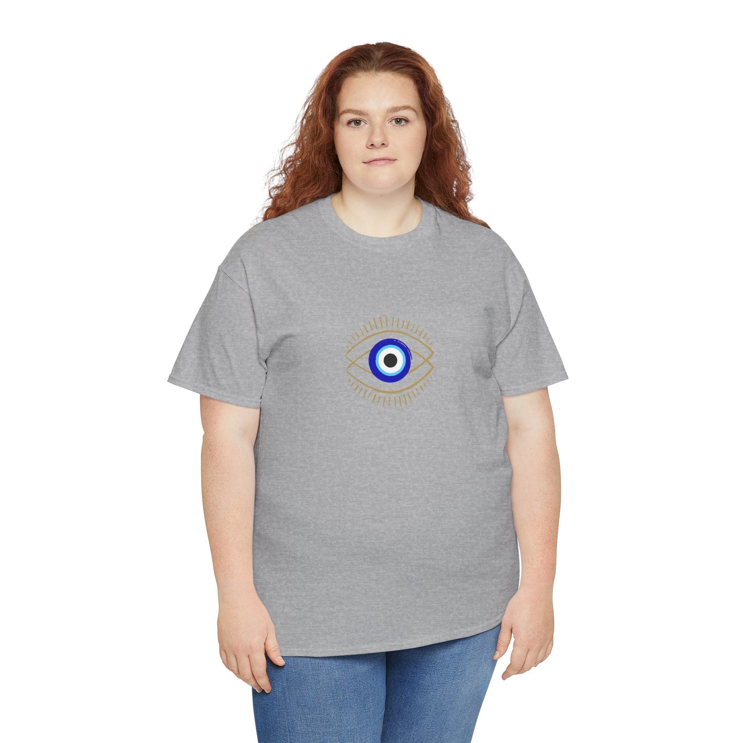 Evil Eye Graphic Tee – Unisex Casual Cotton T-Shirt | Protect Your Energy Shirt, Positive Vibes Apparel, Spiritual Gift - Wolf Aura Co