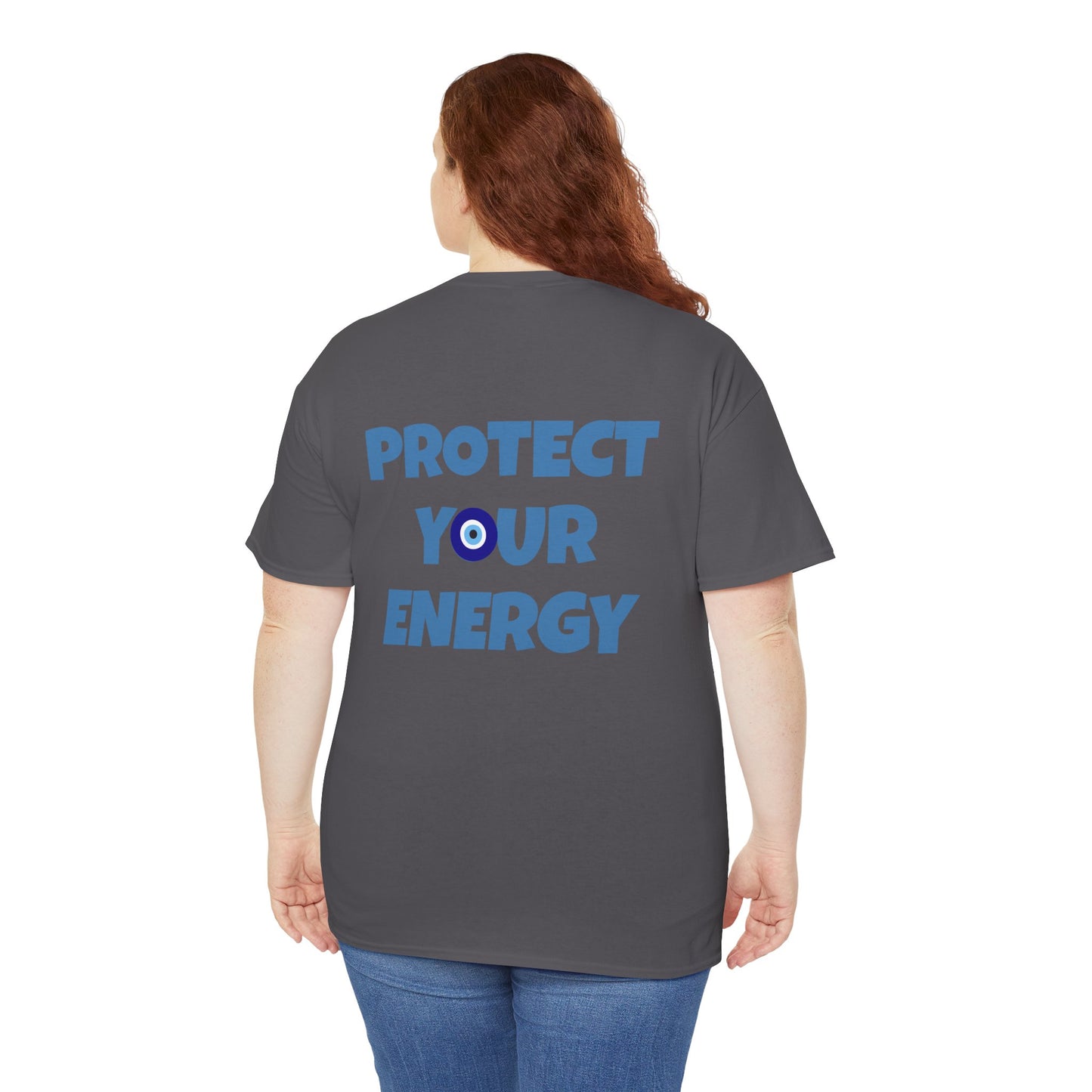Evil Eye Graphic Tee – Unisex Casual Cotton T-Shirt | Protect Your Energy Shirt, Positive Vibes Apparel, Spiritual Gift - Wolf Aura Co