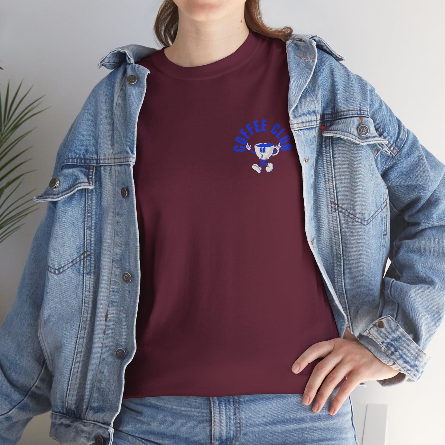 Coffee Club Cotton T-Shirt – Casual Graphic Tee, Coffee Lover Gift, Everyday Comfort - Wolf Aura Co