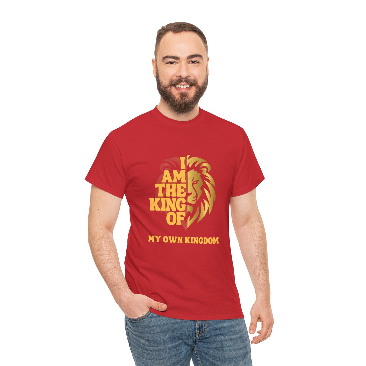 Lion Print Cotton T-Shirt – Fierce Graphic Tee, Casual Everyday Wear, Animal Lover Gift - Wolf Aura Co