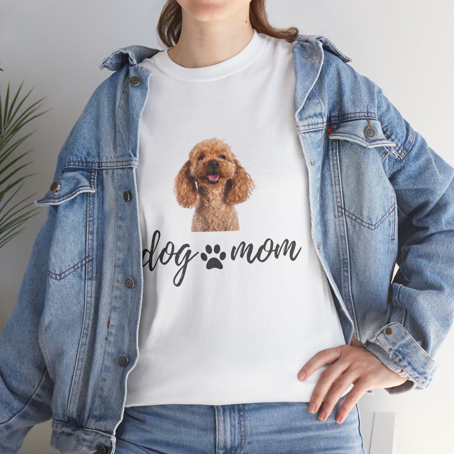 Dog Mom Cotton Tee – Casual &Comfy Gift for Pet Lovers | Wolf Aura